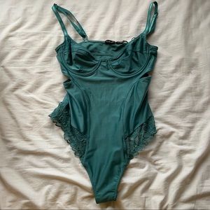 Urban Outfitters Satin Bustier Bodysuit